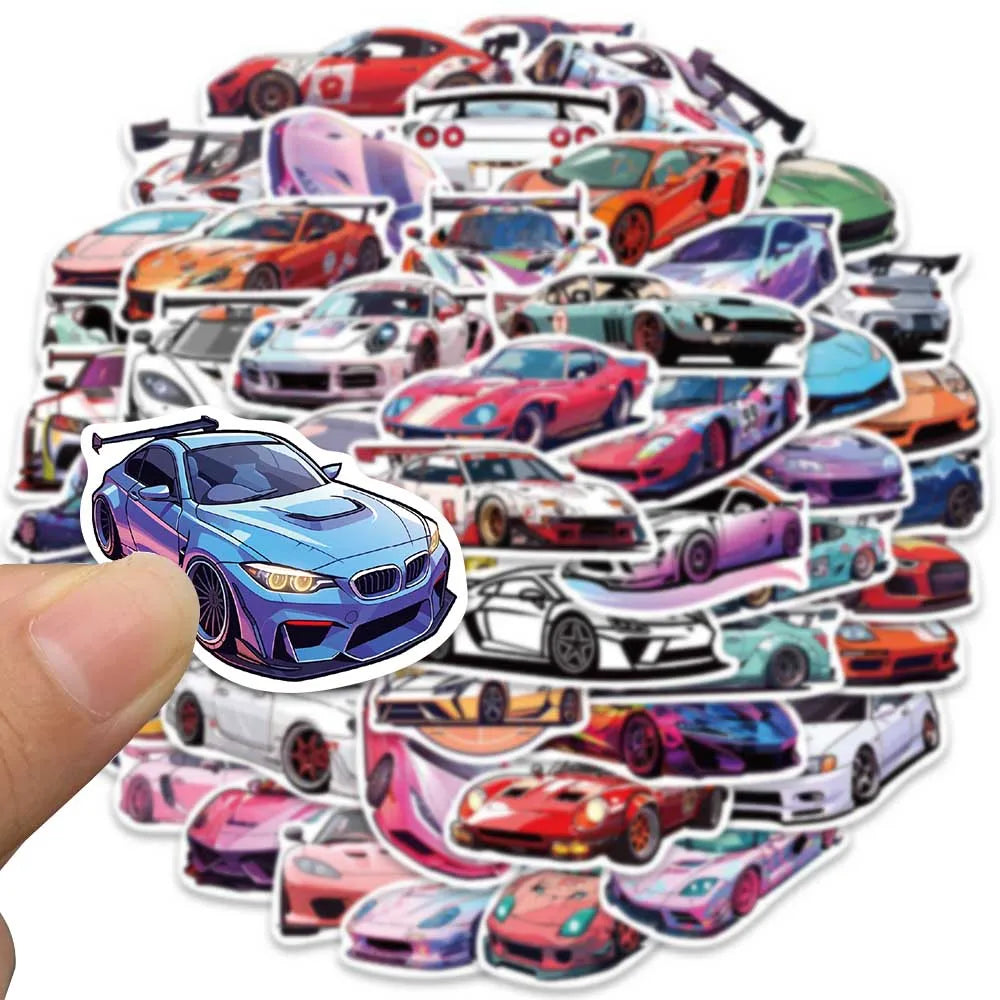 JDM Retrofit Racing Cars Stickers 50 pcs