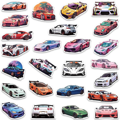 JDM Retrofit Racing Cars Stickers 50 pcs