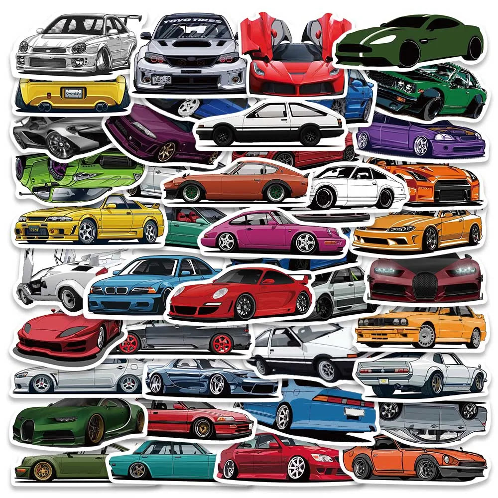 Supercar Stickers 50 pcs